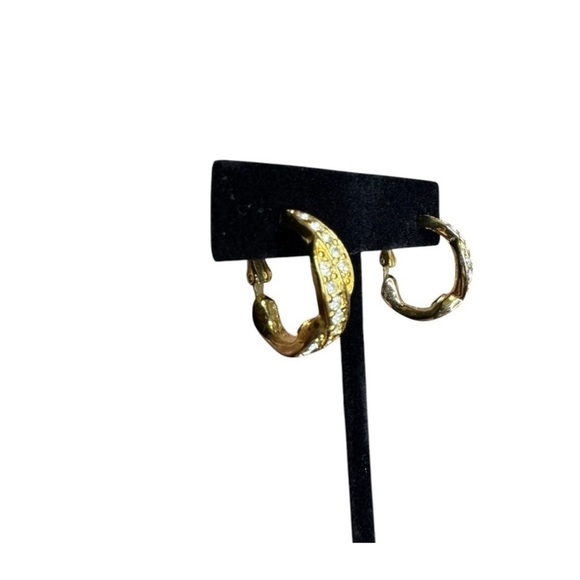 Givenchy Gold and Silver Crystal Earrings - Picture 2 of 6